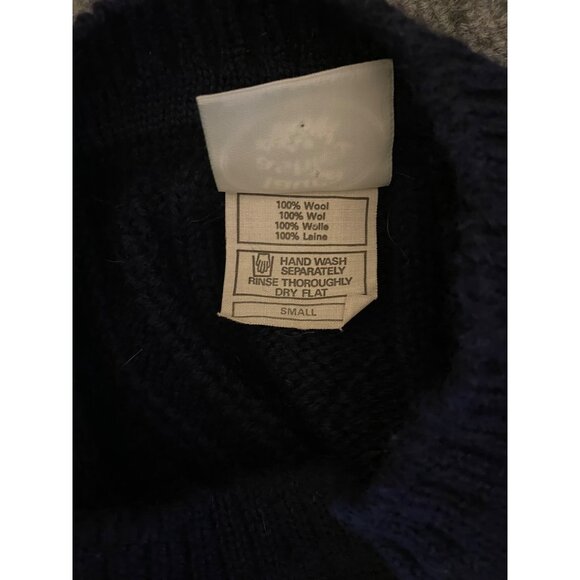VTG Laura Ashley 100% Wool Thick Cable Knit Sweater Womens Small Preppy Classic - Picture 5 of 13